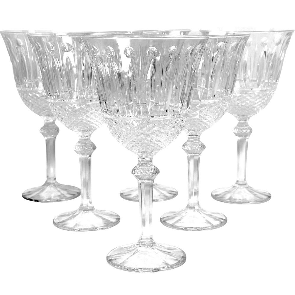 Shannon Crystal Godinger Sutton Place Retired Water Goblets-Set of 6-Rare Mint-!